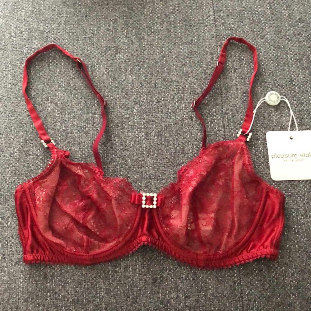 BNWT Pleasure state Layla belle red bra sample 34B